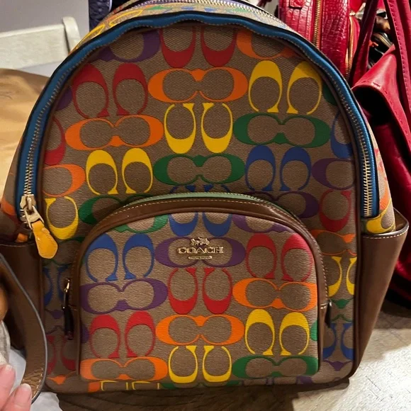 Coach Rainbow Signature Backpack - Picture 2 of 3